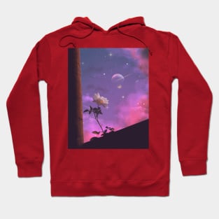 Rose And Moon Landscape Hoodie
